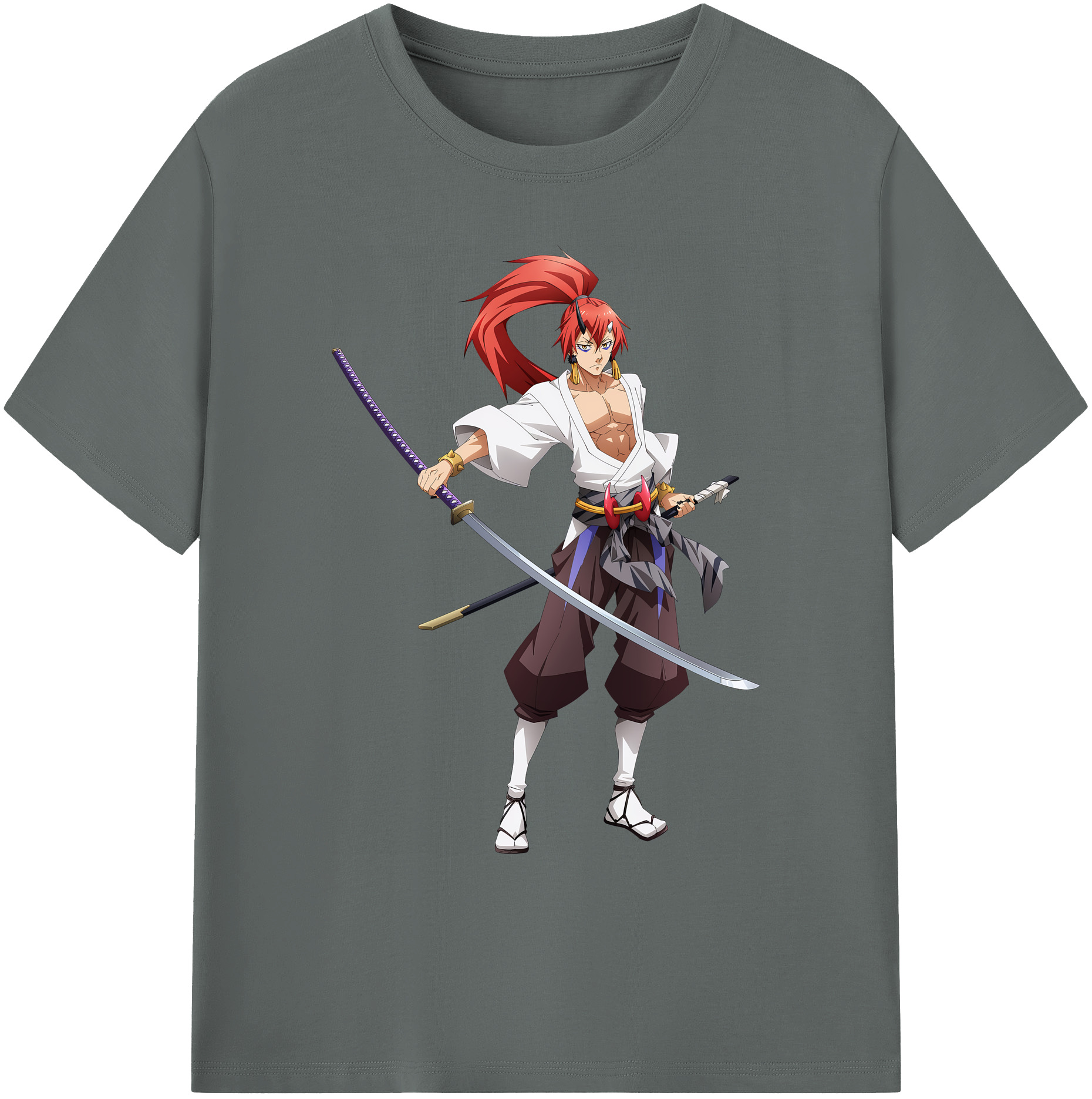 （画像用） 転スラ Regarding Reincarnated to Slime 綿100％ メンズ半袖Tシャツ｜肌触りやわらか＆通気性